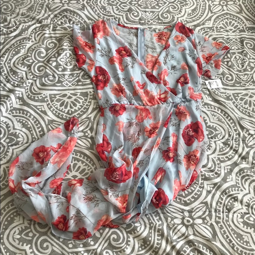 Floral high low dress
